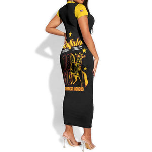 Afro-Americans Buffalo Soldiers Short Sleeve Bodycon Dress 9th and 10th Cavalry Regiment LT15