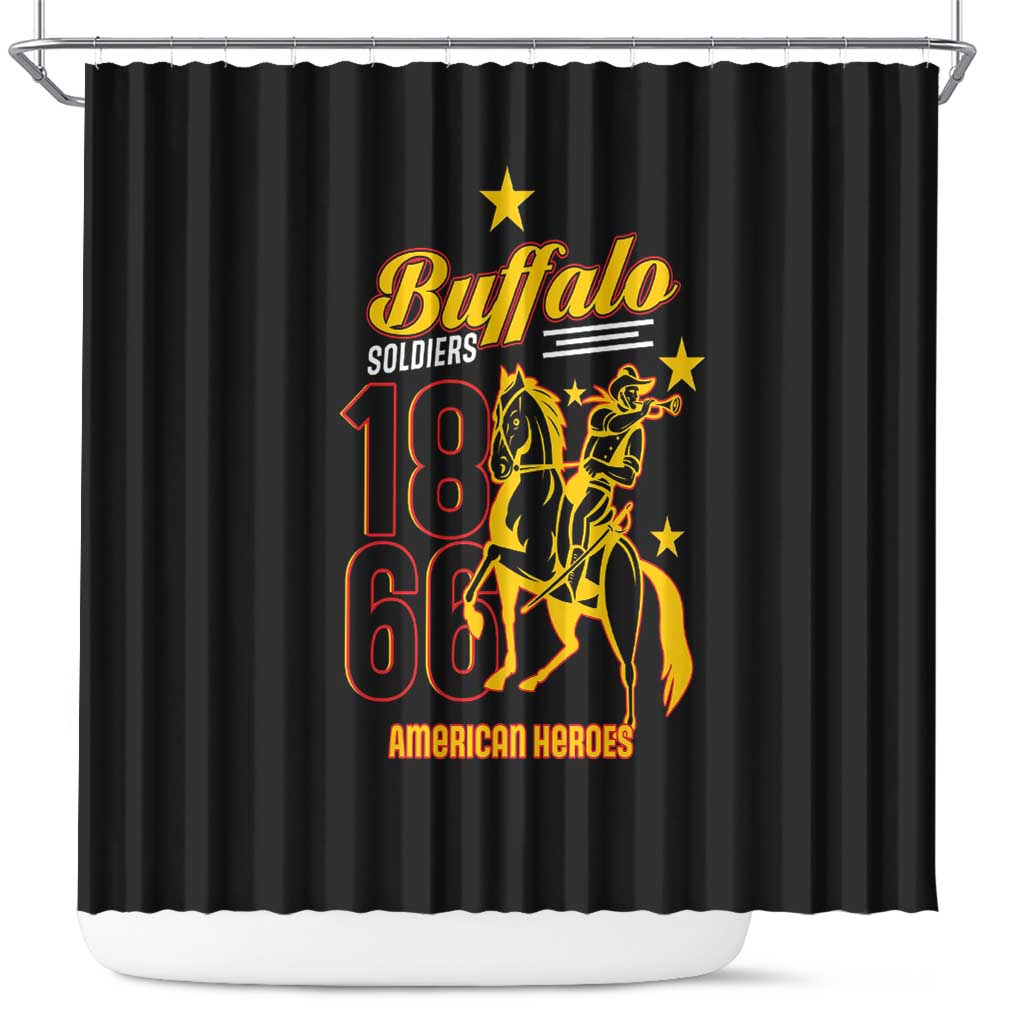 Afro-Americans Buffalo Soldiers Shower Curtain 9th and 10th Cavalry Regiment