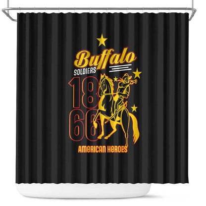 Afro-Americans Buffalo Soldiers Shower Curtain 9th and 10th Cavalry Regiment