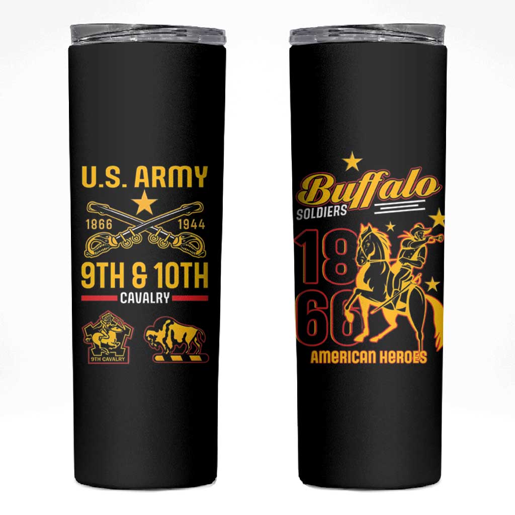 Afro-Americans Buffalo Soldiers Skinny Tumbler 9th and 10th Cavalry Regiment