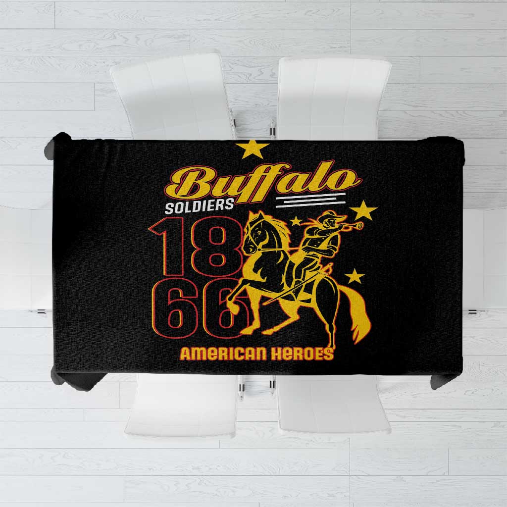 Afro-Americans Buffalo Soldiers Tablecloth 9th and 10th Cavalry Regiment