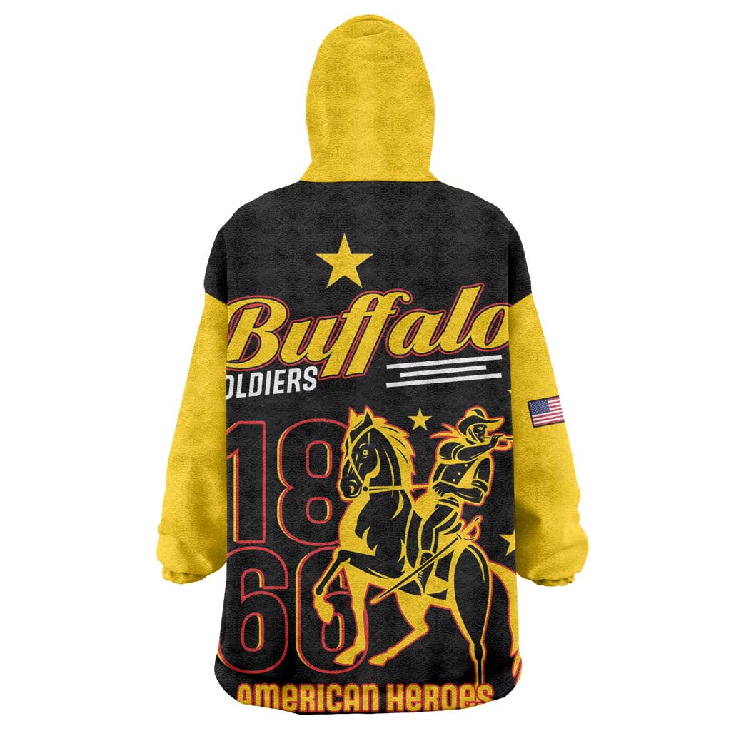 Afro-Americans Buffalo Soldiers Wearable Blanket Hoodie 9th and 10th Cavalry Regiment