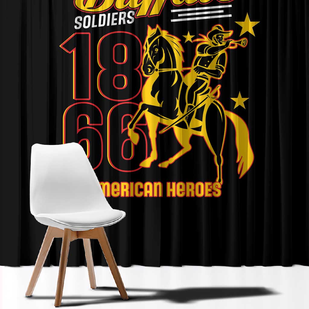 Afro-Americans Buffalo Soldiers Window Curtain 9th and 10th Cavalry Regiment