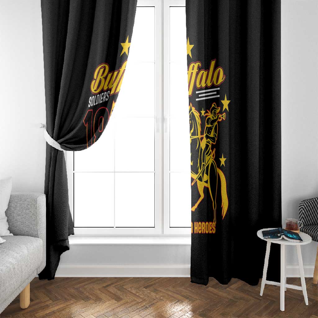 Afro-Americans Buffalo Soldiers Window Curtain 9th and 10th Cavalry Regiment