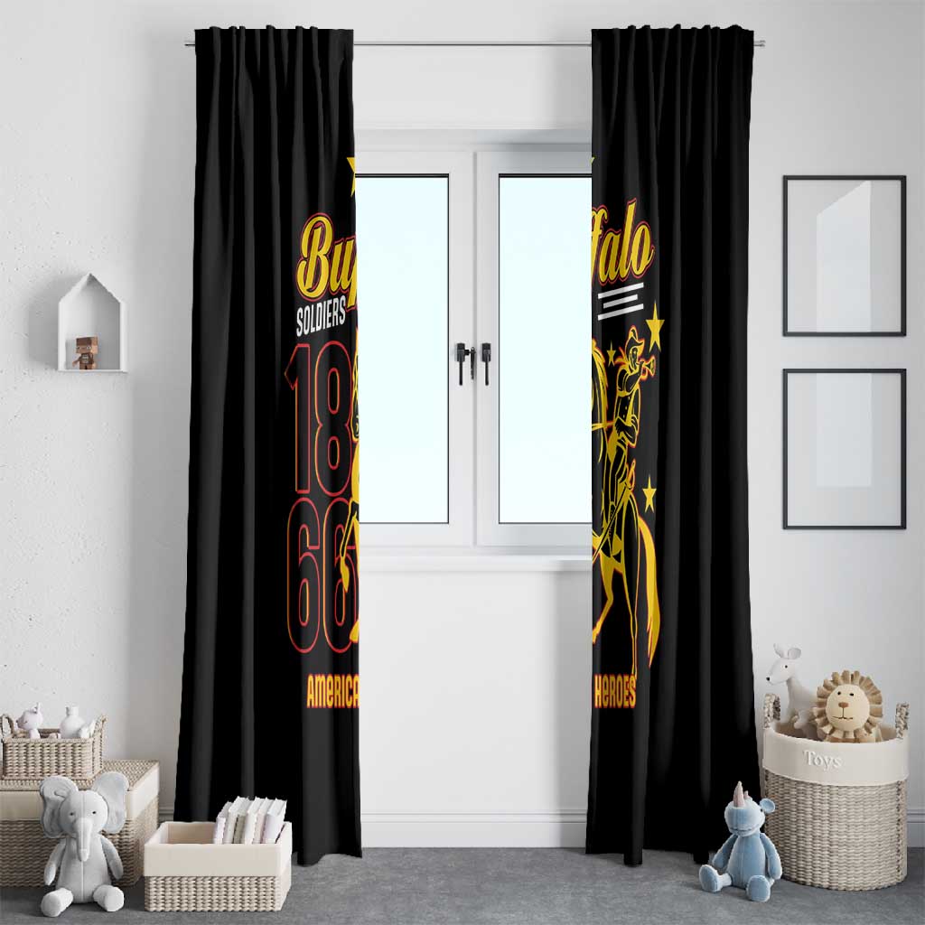 Afro-Americans Buffalo Soldiers Window Curtain 9th and 10th Cavalry Regiment