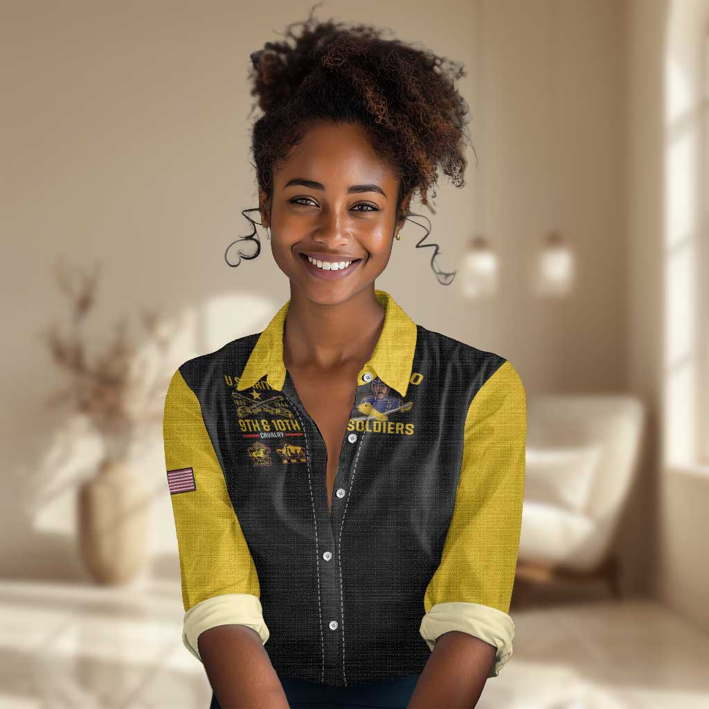 Afro-Americans Buffalo Soldiers Women Casual Shirt 9th and 10th Cavalry Regiment LT15