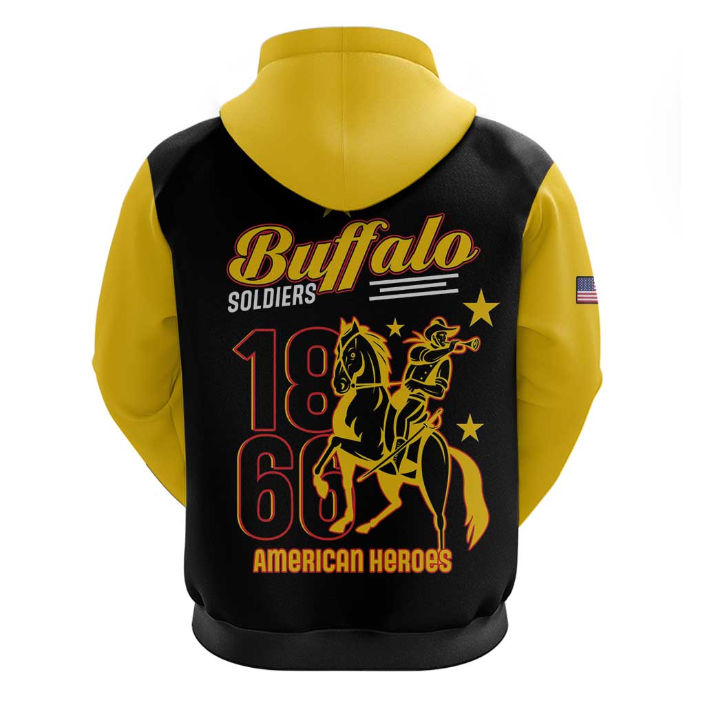 Afro-Americans Buffalo Soldiers Zip Hoodie 9th and 10th Cavalry Regiment