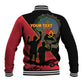 Personalized 4 De Fevereiro Angola Baseball Jacket Coat Of Arms Style