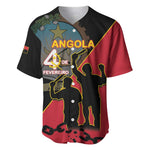 Personalized 4 De Fevereiro Angola Baseball Jersey Coat Of Arms Style
