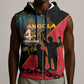Personalized 4 De Fevereiro Angola Sleeveless Zip Hoodie Coat Of Arms Style - African Pride