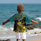 Personalized Mozambique Kid Hawaiian Shirt African Elephant With Capunala Pattern