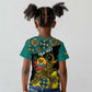 Personalized Mozambique Kid T shirt African Elephant With Capunala Pattern