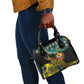 Personalized Mozambique Shoulder Handbag African Elephant With Capunala Pattern