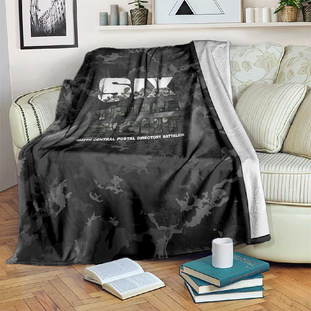 African American Heroes Blanket Six Triple Eight - Camo Style