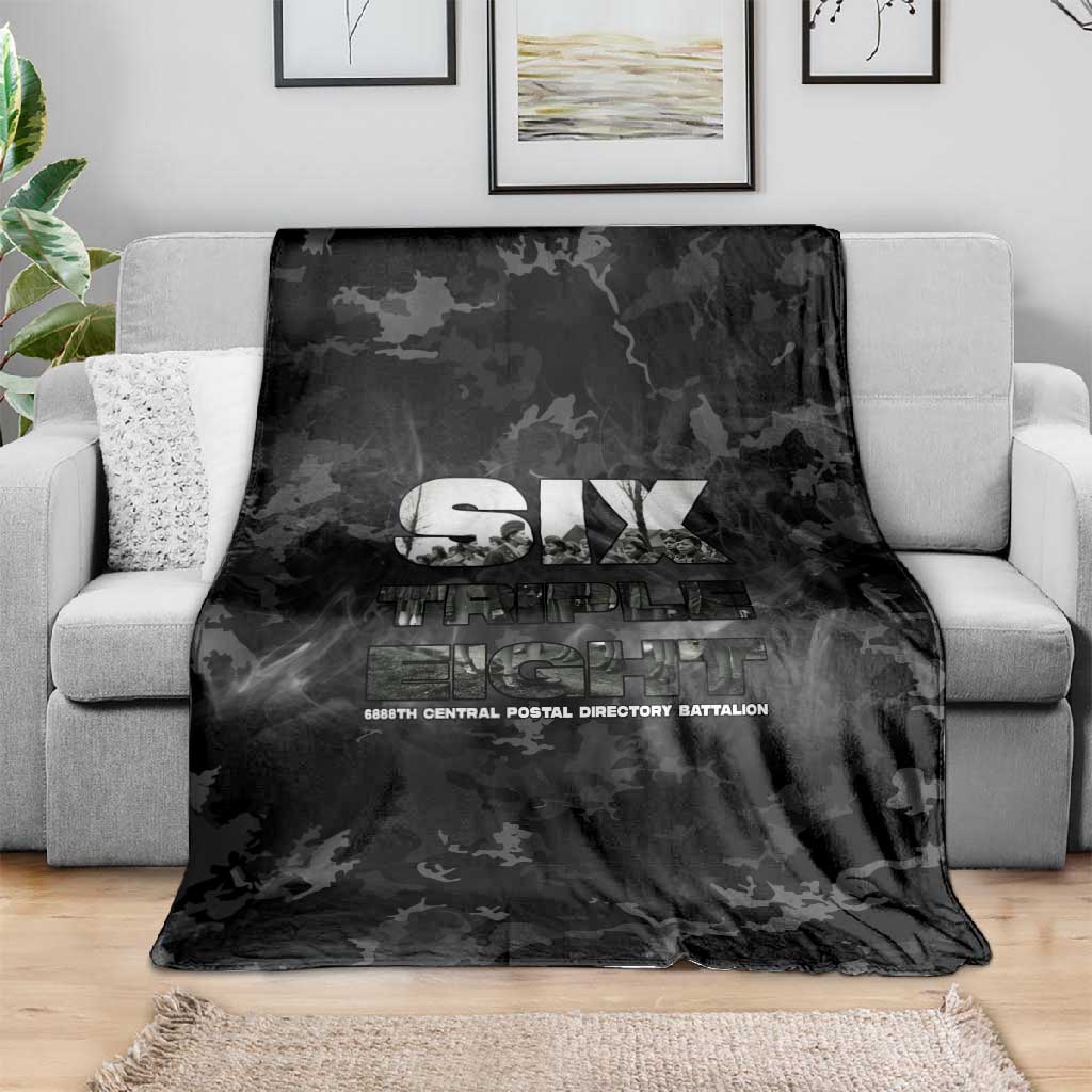 African American Heroes Blanket Six Triple Eight - Camo Style