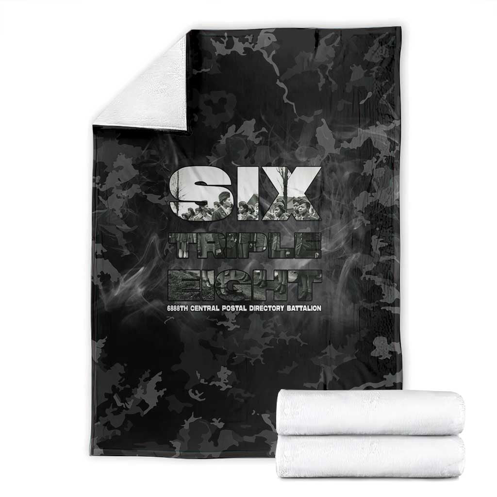African American Heroes Blanket Six Triple Eight - Camo Style