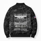 African American Heroes Bomber Puffer Jacket Six Triple Eight - Camo Style