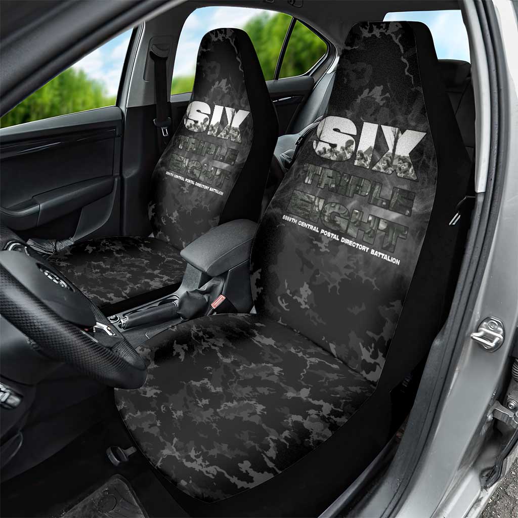 African American Heroes Car Seat Cover Six Triple Eight - Camo Style