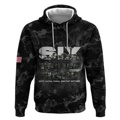 African American Heroes Hoodie Six Triple Eight - Camo Style