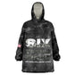 African American Heroes Kid Wearable Blanket Hoodie Six Triple Eight - Camo Style
