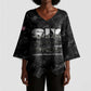 African American Heroes Kimono Sleeve Blouse Six Triple Eight - Camo Style