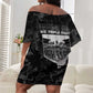 African American Heroes Off Shoulder Short Dress Six Triple Eight - Camo Style