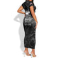 African American Heroes Short Sleeve Bodycon Dress Six Triple Eight - Camo Style