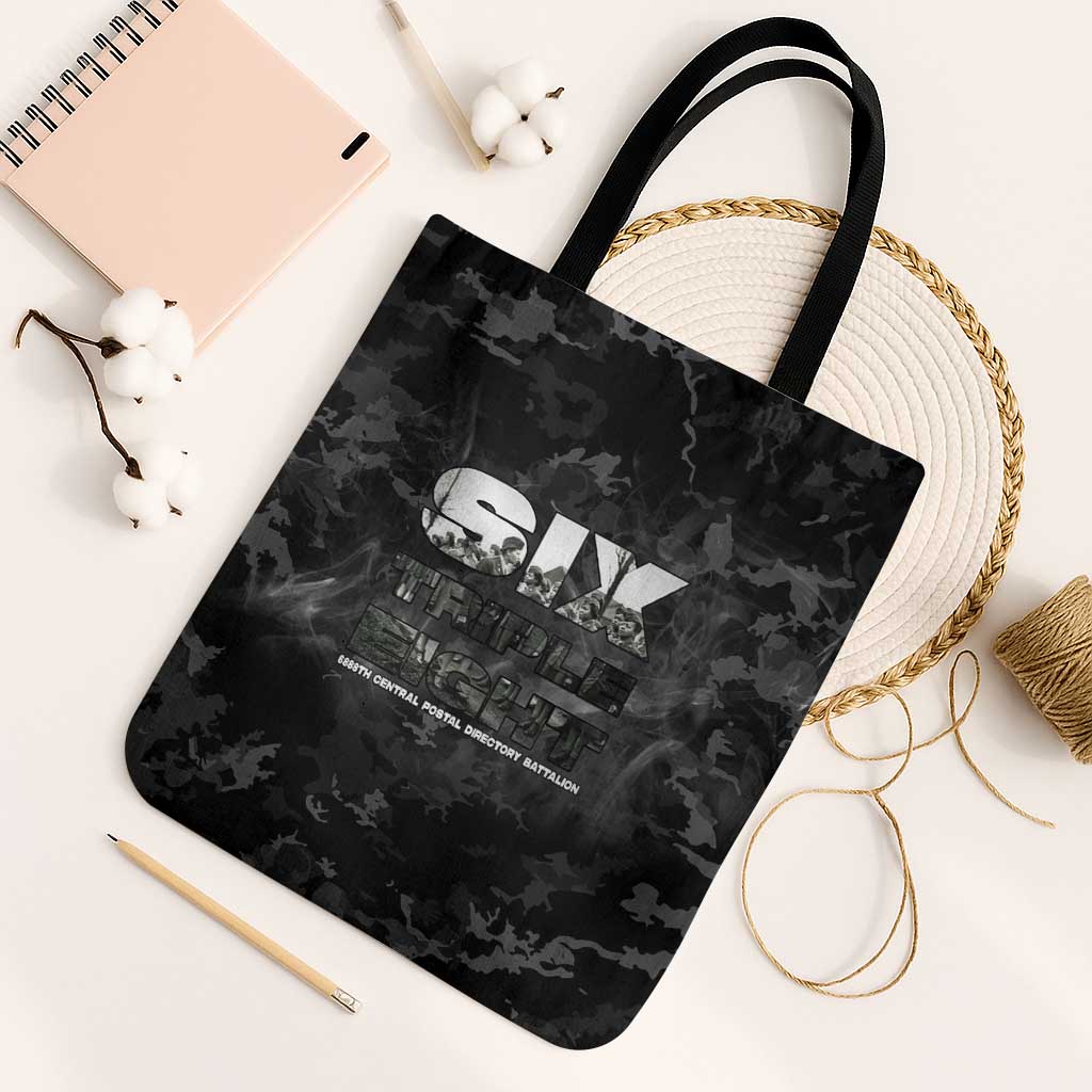 African American Heroes Tote Bag Six Triple Eight - Camo Style