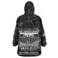 African American Heroes Wearable Blanket Hoodie Six Triple Eight - Camo Style