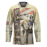 Tuskegee Airmen Hockey Jersey Red Tail Legacy Film Striped Style