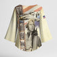 Tuskegee Airmen Kimono Sleeve Blouse Red Tail Legacy Film Striped Style