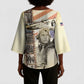 Tuskegee Airmen Kimono Sleeve Blouse Red Tail Legacy Film Striped Style