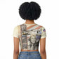 Tuskegee Airmen Raglan Cropped T shirt Red Tail Legacy Film Striped Style