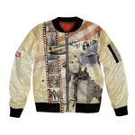 Tuskegee Airmen Sleeve Zip Bomber Jacket Red Tail Legacy Film Striped Style