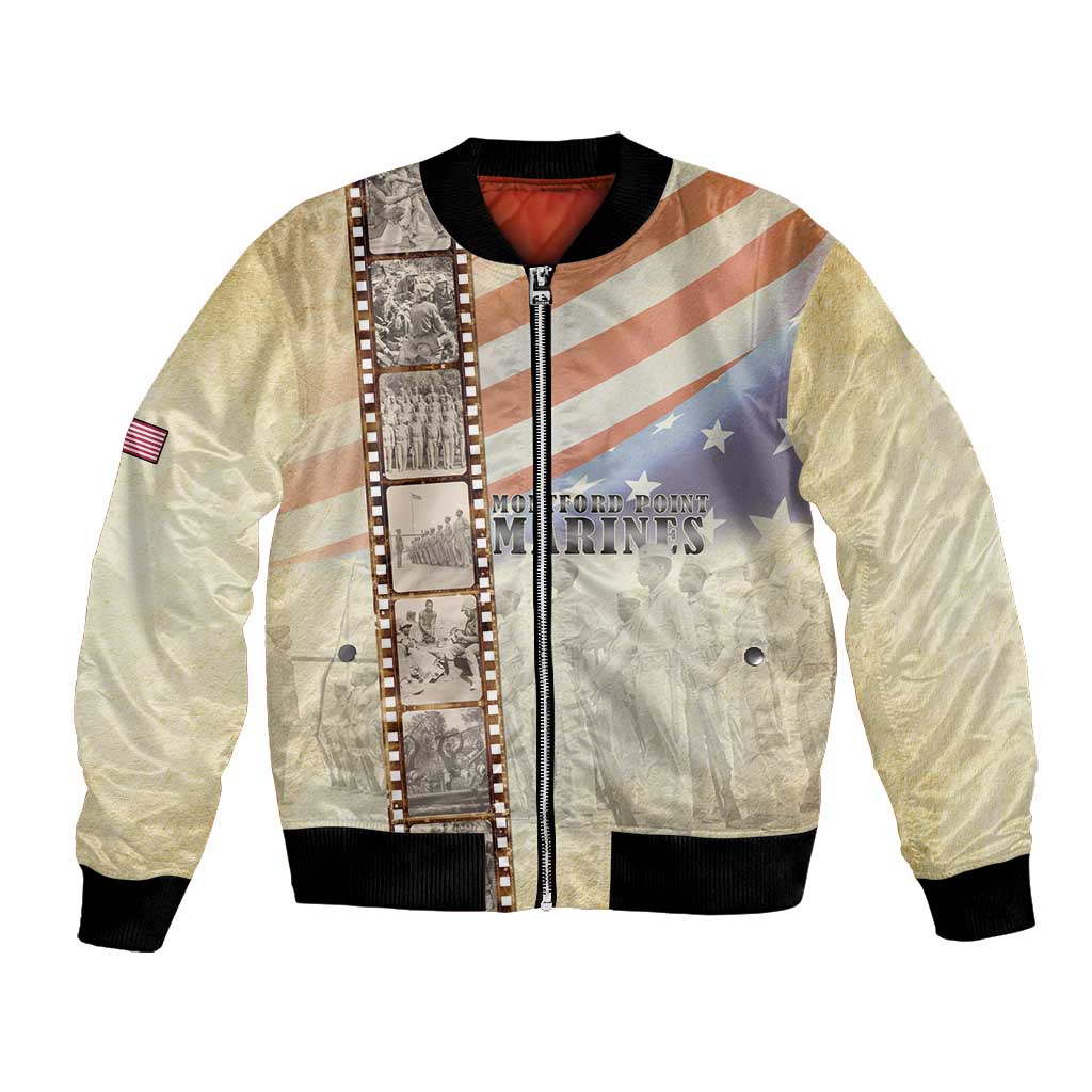 Montford Point Marines Bomber Jacket The First Black US Marines Film Striped Style