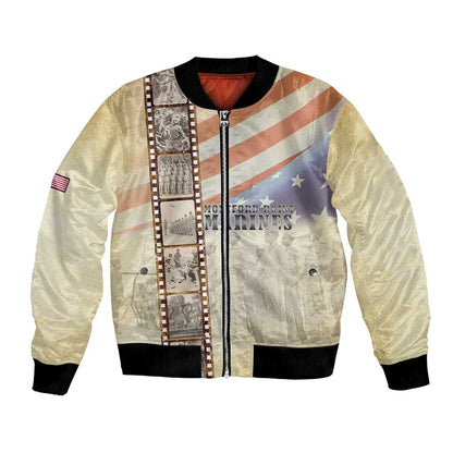 Montford Point Marines Bomber Jacket The First Black US Marines Film Striped Style