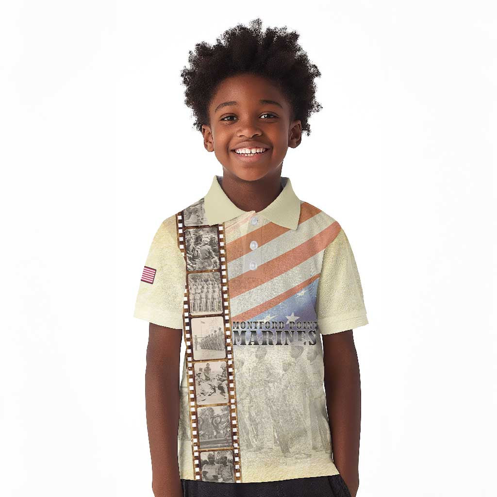 Montford Point Marines Kid Polo Shirt The First Black US Marines Film Striped Style