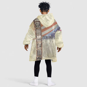 Montford Point Marines Kid Wearable Blanket Hoodie The First Black US Marines Film Striped Style