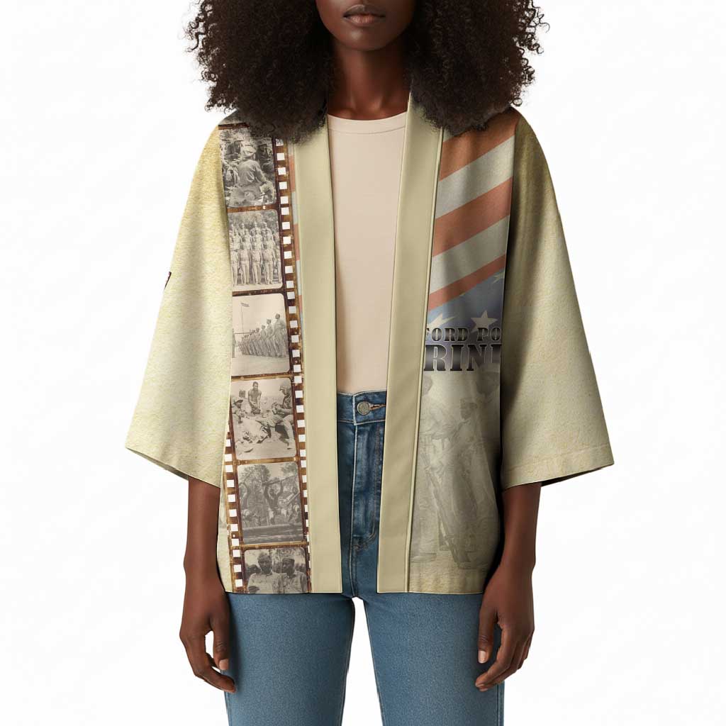 Montford Point Marines Kimono The First Black US Marines Film Striped Style