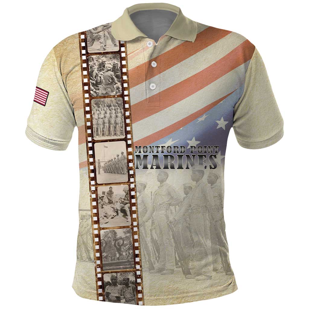 Montford Point Marines Polo Shirt The First Black US Marines Film Striped Style