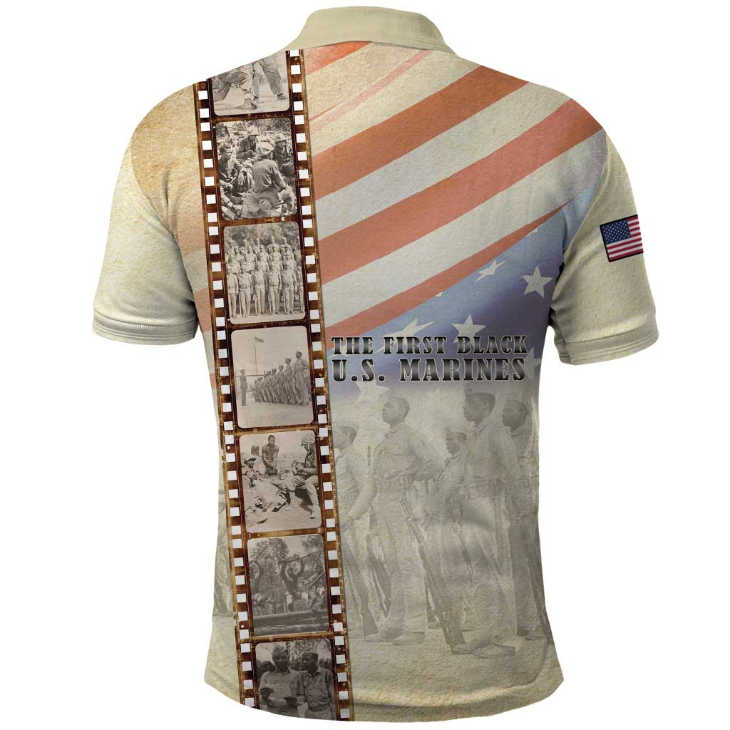 Montford Point Marines Polo Shirt The First Black US Marines Film Striped Style