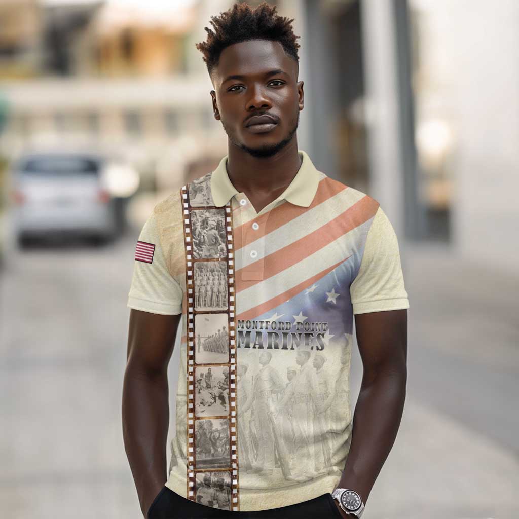 Montford Point Marines Polo Shirt The First Black US Marines Film Striped Style