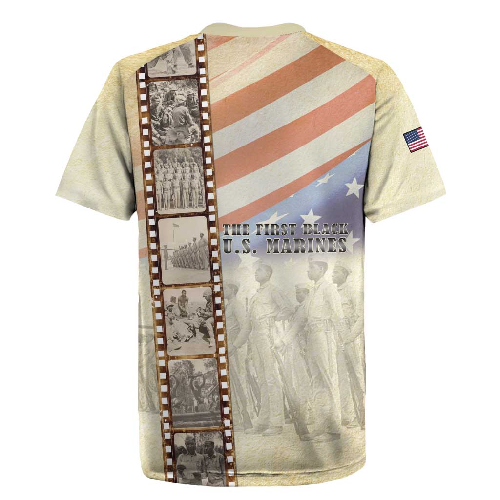 Montford Point Marines Rugby Jersey The First Black US Marines Film Striped Style
