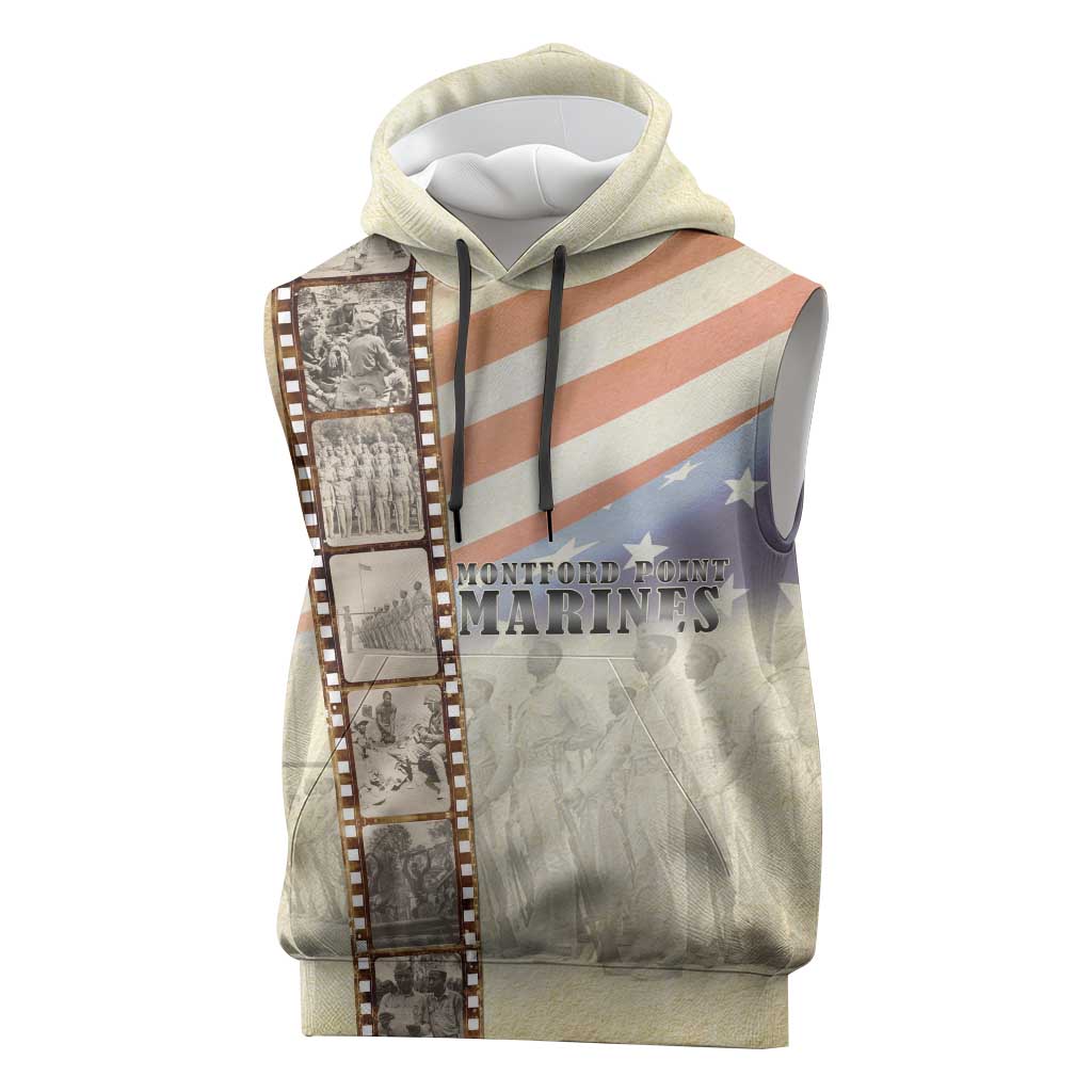 Montford Point Marines Sleeveless Hoodie The First Black US Marines Film Striped Style
