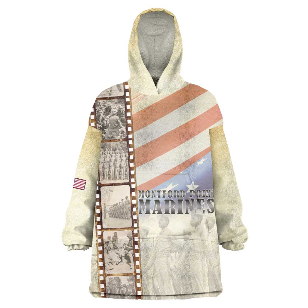 Montford Point Marines Wearable Blanket Hoodie The First Black US Marines Film Striped Style