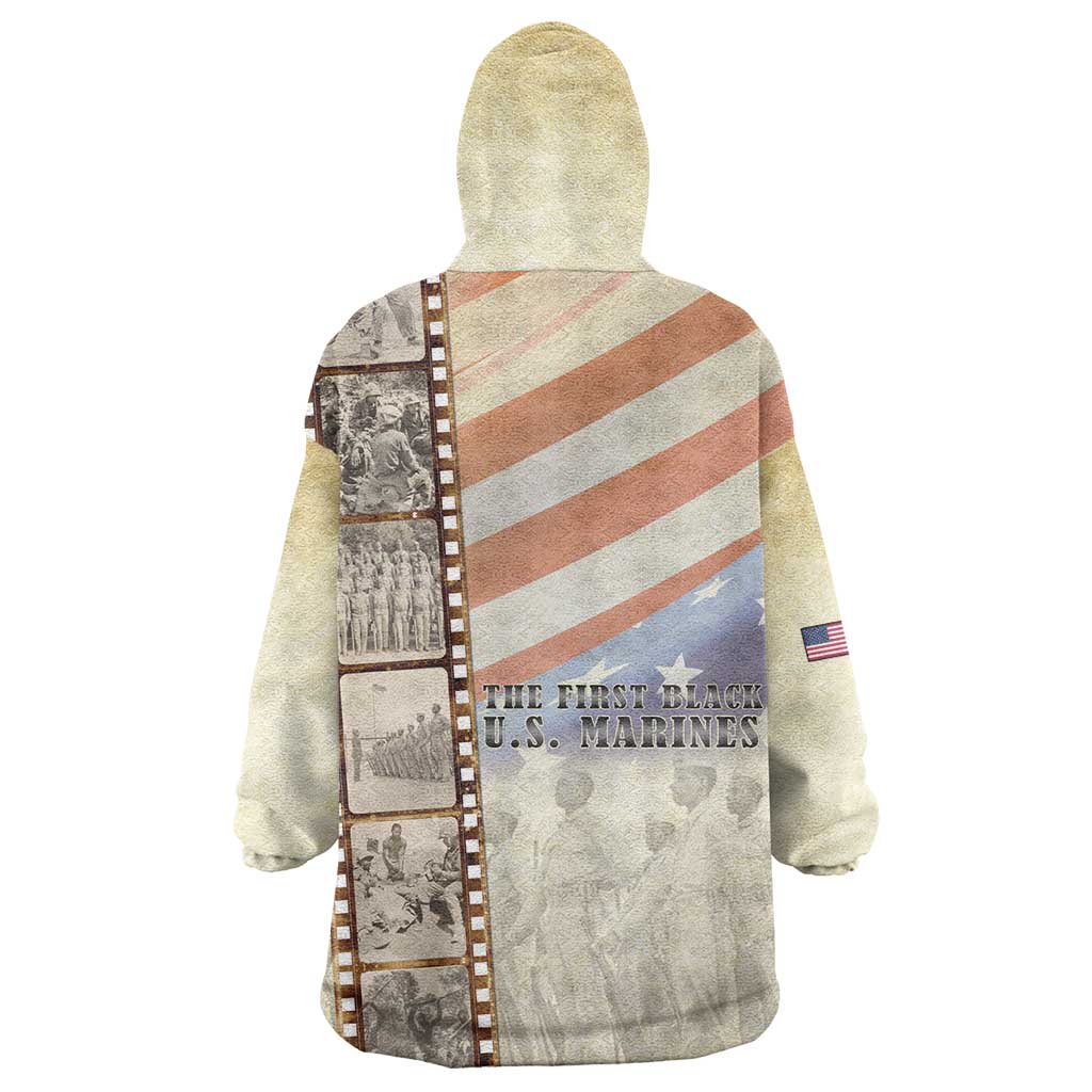 Montford Point Marines Wearable Blanket Hoodie The First Black US Marines Film Striped Style