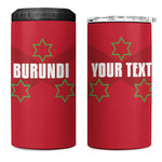 Custom Burundi Football 4 in 1 Can Cooler Tumbler Go Intamba Go