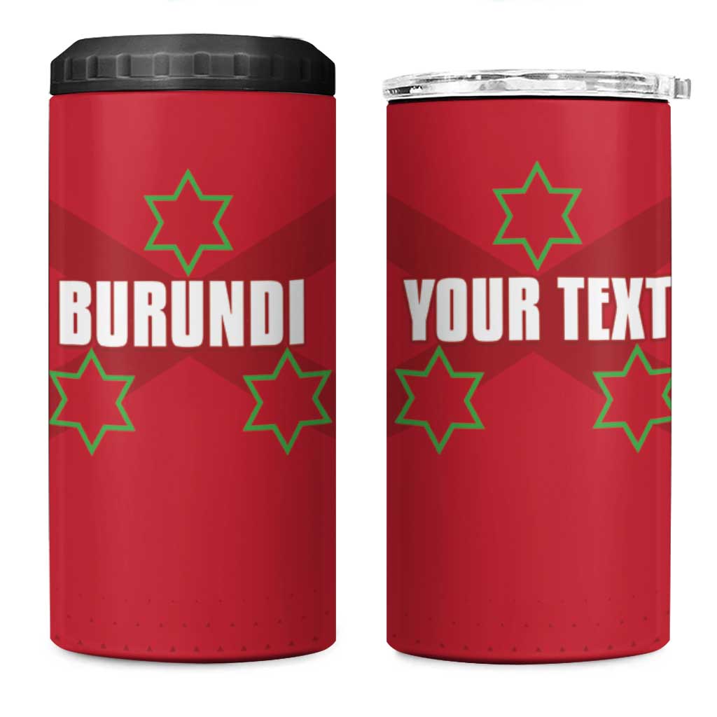 Custom Burundi Football 4 in 1 Can Cooler Tumbler Go Intamba Go