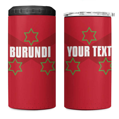 Custom Burundi Football 4 in 1 Can Cooler Tumbler Go Intamba Go