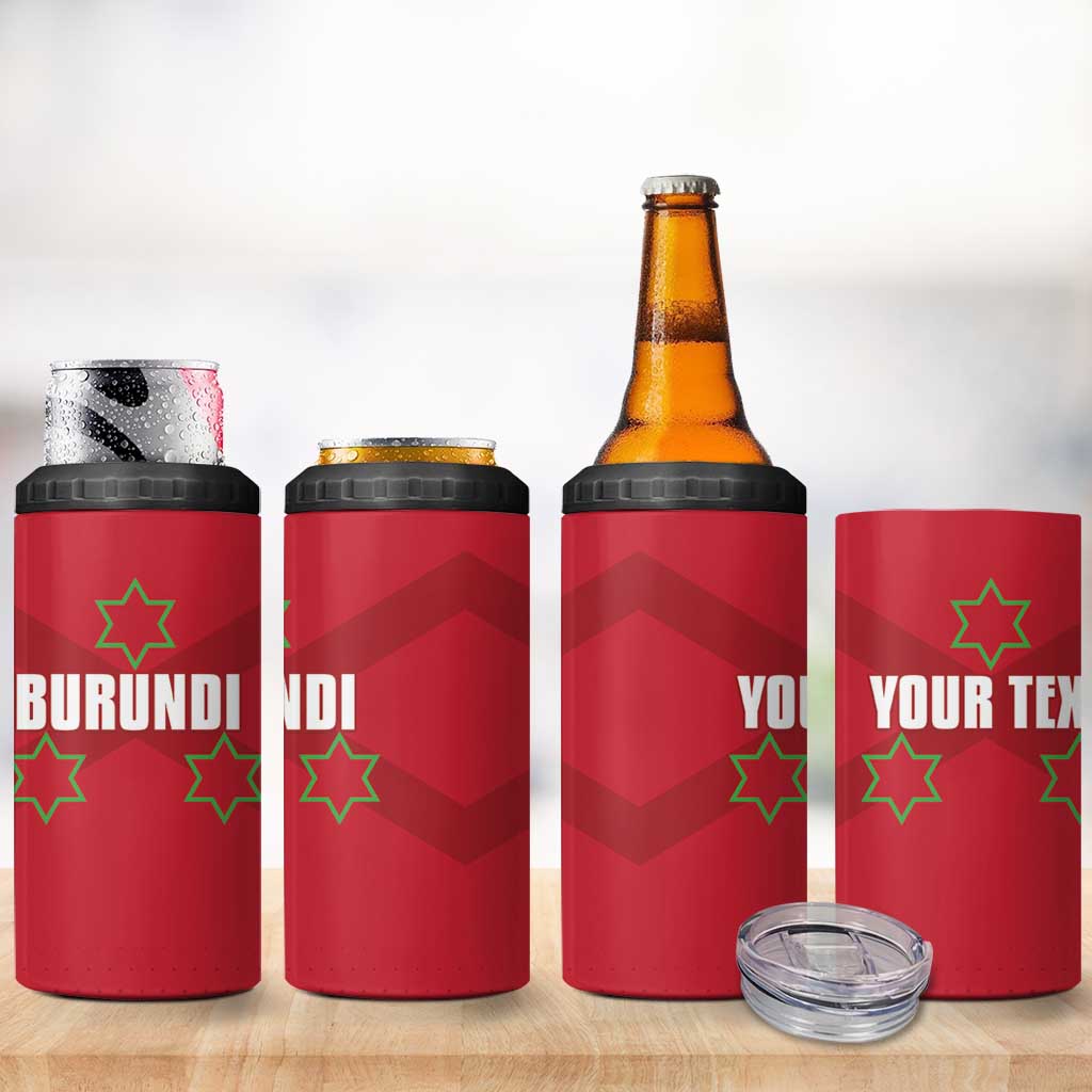 Custom Burundi Football 4 in 1 Can Cooler Tumbler Go Intamba Go